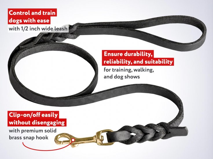 quality leather dog leads