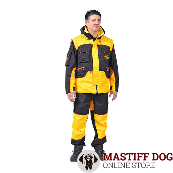 Bite Suit of Water Resistant Membrane Fabric for Training