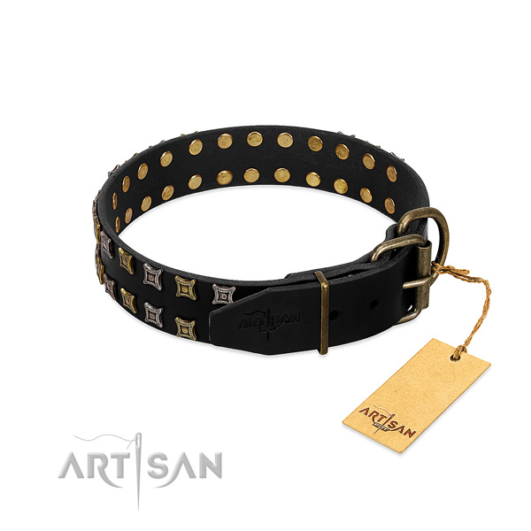 Best quality leather dog collar created for your four-legged friend